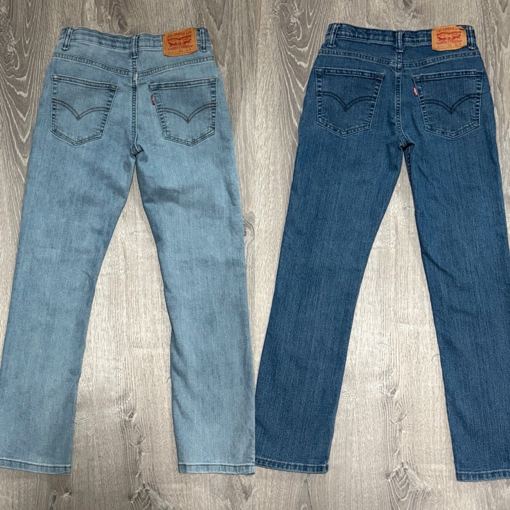 Levi’s 511 Girls Jeans Size 12 Regular 26x27 Light &  Dark Wash Sold As A Set